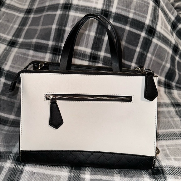 Guess Korry Status Satchel Purse Black/Multi - Picture 3 of 8